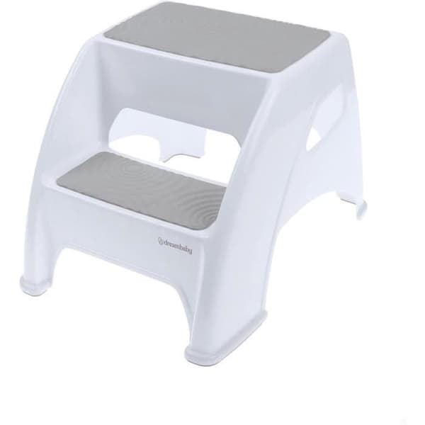 Step pall - DREAMBABY - Toddler &amp; Me 2 Up - Halkfri och strukturerad - Upp till 145 kg för små och vuxna - Grå