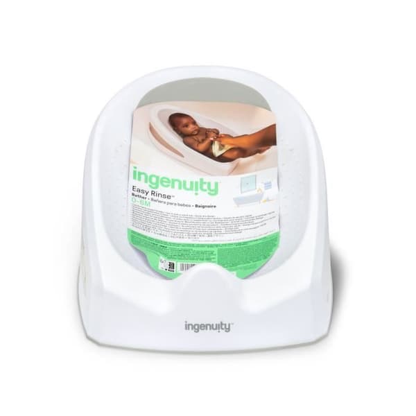 INGENUITY Babybadstol, Komfort &amp; Säkerhet, Mjuk, halkfri bas - Kan användas från födseln till 6 månader