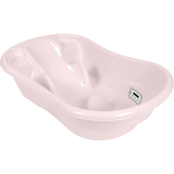 Kikkaboo badkar för baby Hippo, anatomisk, 94 cm, integrerad termometer [Rosa]