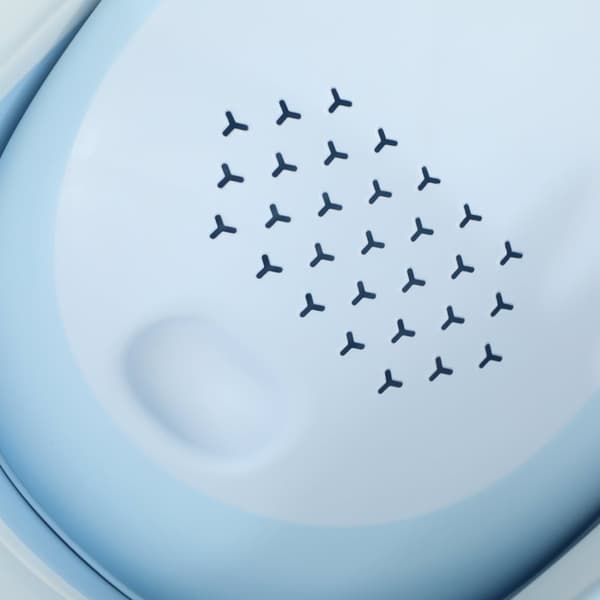 Rootz Baby Bath Tub - Foldbart - NUSLIP BABY BATH - SAFE MATERIALER - 83L X 48W X 23,5H cm - Blå - Ideel til let opbevaring og transport