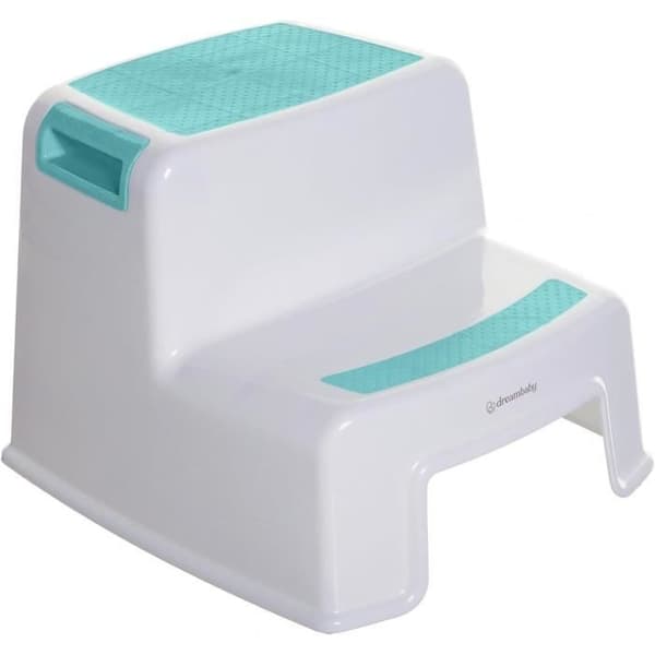 Stegpall - DREAMBABY - 2 UPP - Halkfri och strukturerad - Upp till 80 kg för barn och vuxna - Aqua