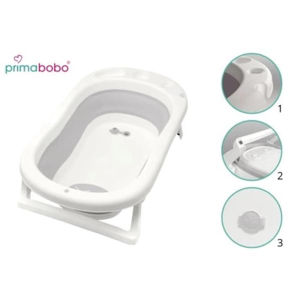 Primabobo Fällbart babybadkar - hopfällbart babybadkar med badkudde