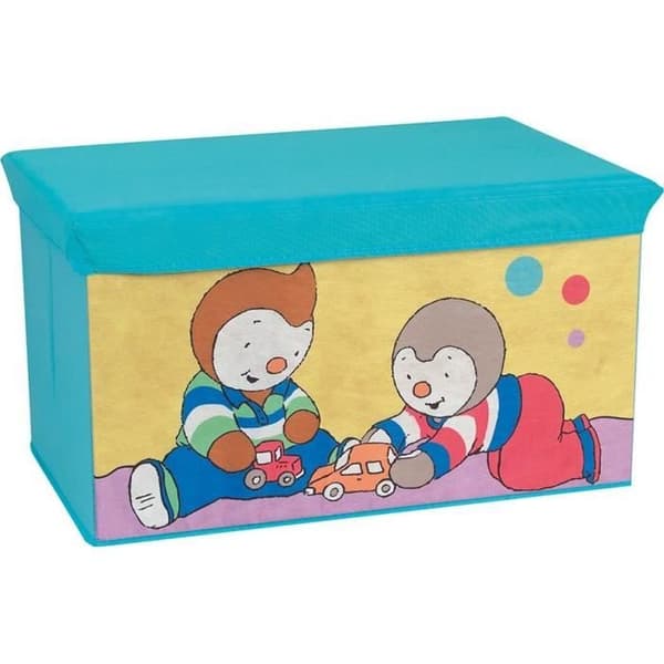 Fällbar leksakskista - FUN HOUSE - T'CHOUPI - Förvaringsbänk - 55,5 x 34,5 x 34 cm