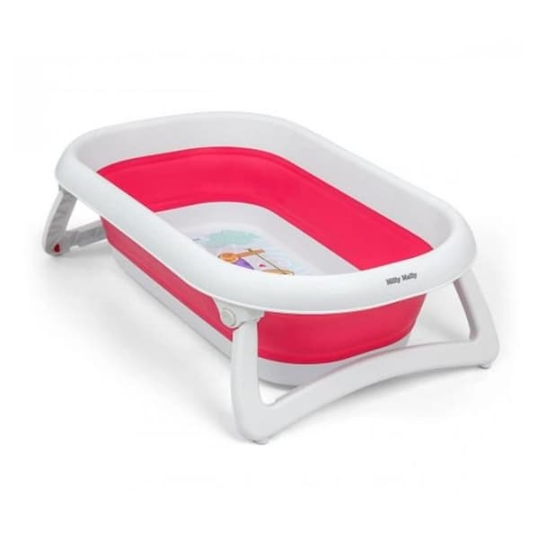 Hopfällbart badkar - MILLY MALLY - Aqua Pink - För baby - Fällbart - Röd