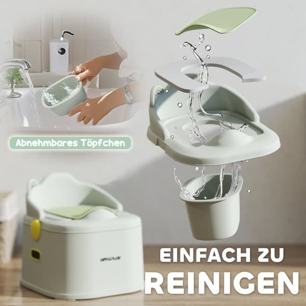Lasten potta, 3-in-1, 35,6 cm x 31,8 cm x 29,5 cm, harmaa