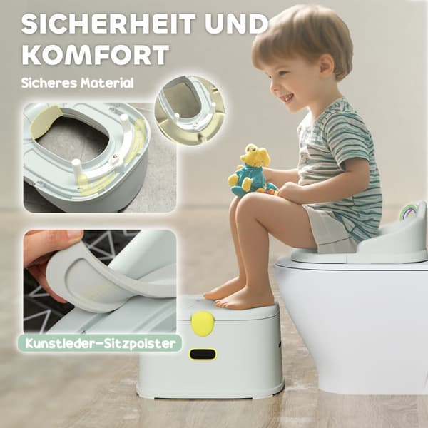 Lasten potta, 3-in-1, 35,6 cm x 31,8 cm x 29,5 cm, harmaa