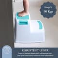 Miniatyrbillede 4 af 6: Skammel - DREAMBABY - 2 UP - Skridsikker og tekstureret - Op til 80 kg for børn og voksne - Aqua