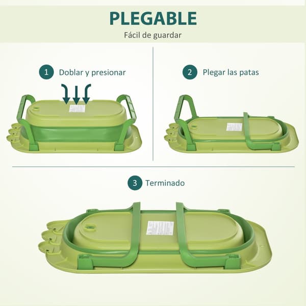 Babytub, Fällbar design, Inkluderar kudde