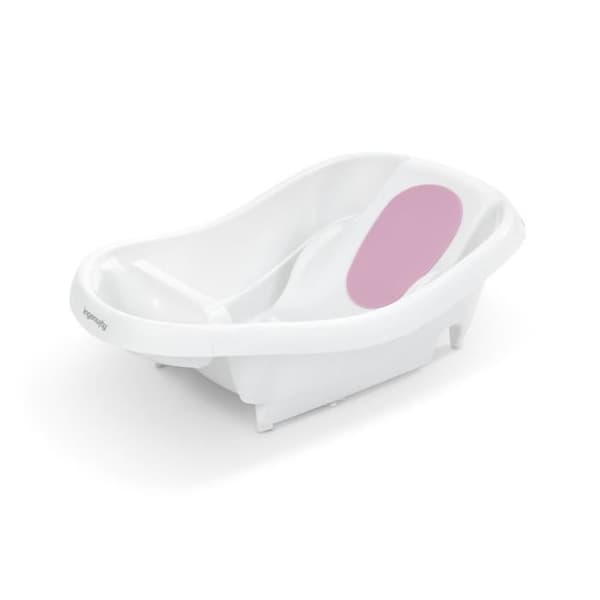 INGENUITY Deluxe rosa babybadkar, från födseln till 3 år med babyhängmatta ingår