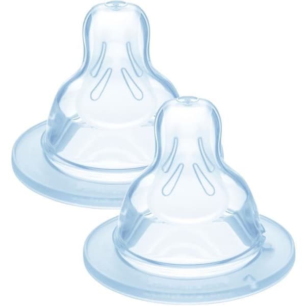MAM Anatomisk spene - Medium flöde 2 - Silikon - Set med 2 - Transparent