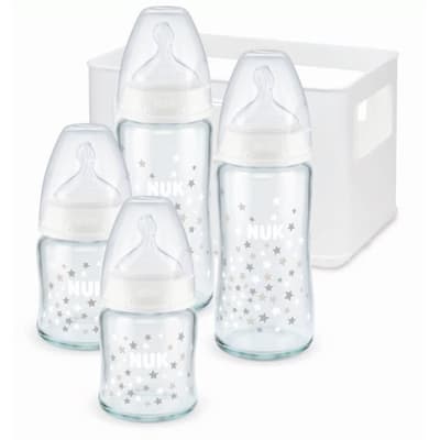 NUK Set First Choice + 4 glasflasker + 1 skab