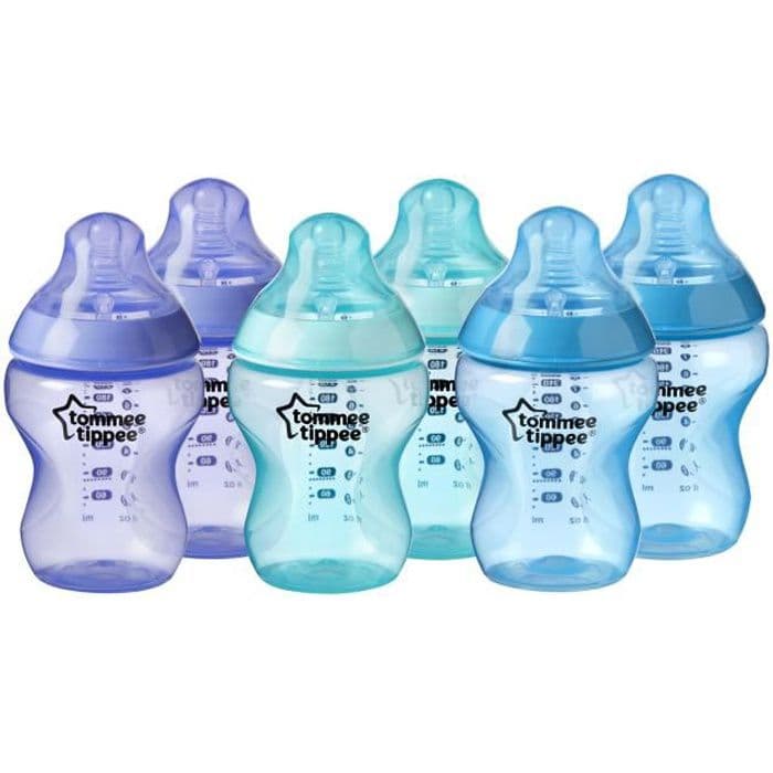 TOMMEE TIPPEE blå Tættere på naturen babyflasker - 260ml - Solgt af 6