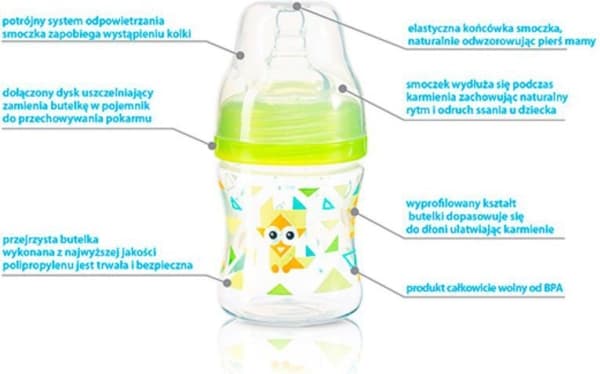 BabyOno flaske med bred munn 120 ml (402)