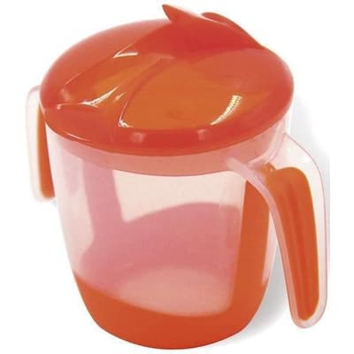 MILL'O BÉBÉ Læringskop med foldetud - Ergonomisk - Bi-materiale - Orange - 22 cl