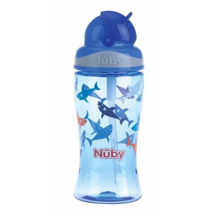 NUBY Flip-It Anti-Drip Tritan Tumbler - 360 ml - Sininen - 12 kuukautta +