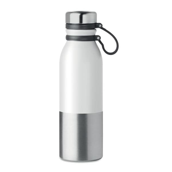 Termosflaska av stål med skyddande silikonhölje 600ml - white