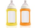 Miniatyrbild 1 av 3: 2-pack glasnappflaskor wideneck Citrus 240ml - Cherub baby