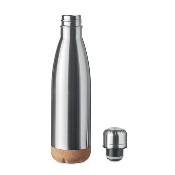 Termosflaska med dubbelvägg och korkbotten - 600ml