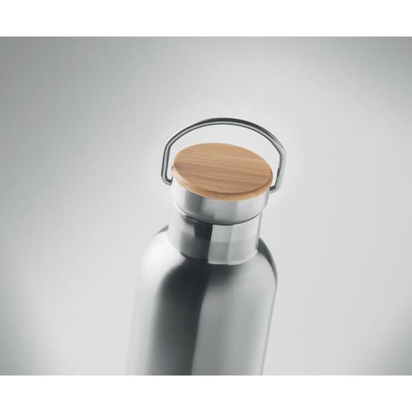 Termosflaska av stål med kork av stål och bambu 750 ml