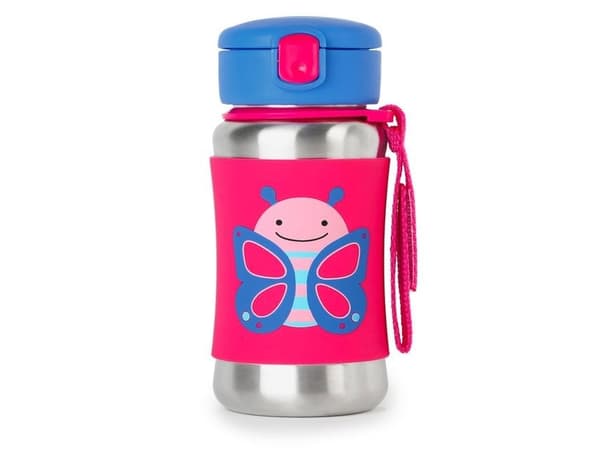SKIP HOP-drikker med sugerør 12m+ 350ml Zoo Butterfly 252517