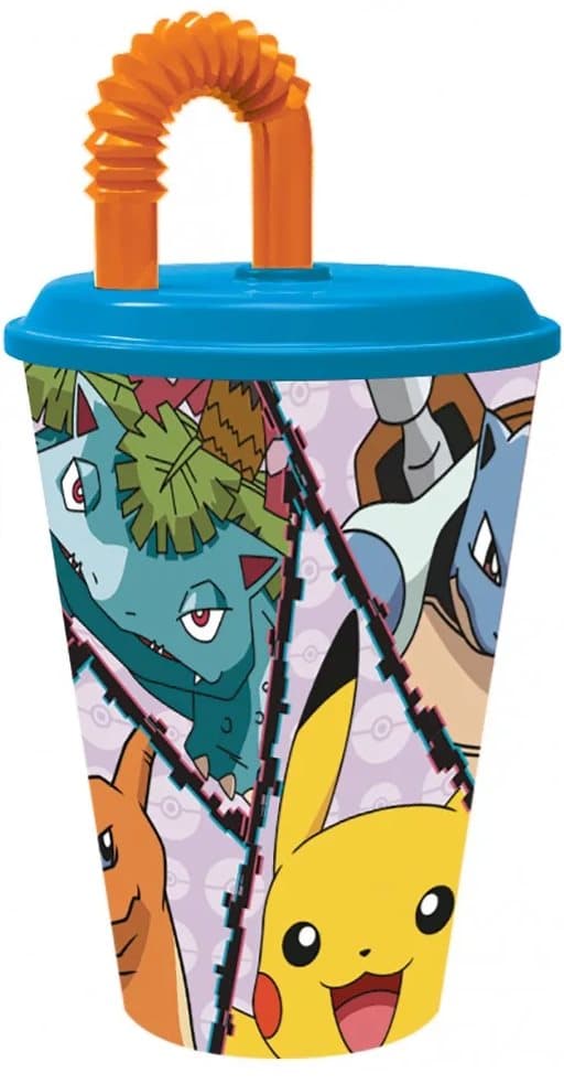 Pokemon mugg med sugrör