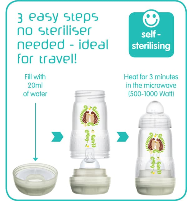 MAM Easy Start Anti-Colic Bottle Unisex 160ml 3Pk
