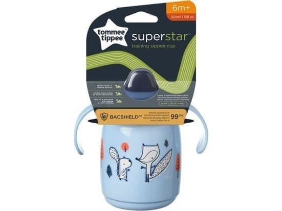 Tommee Tippee 478221 SUPERSTAR-kuppi, jossa kahvat 300ML 6+ SININEN