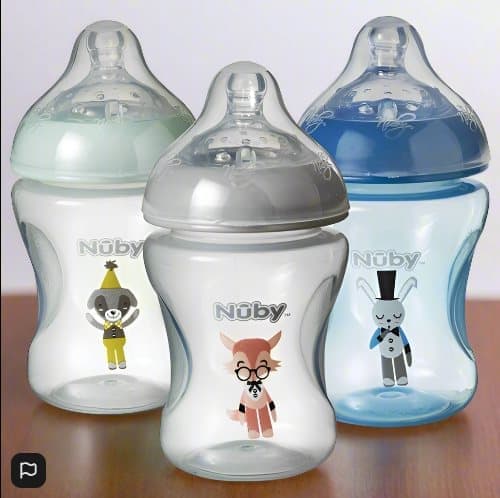 Nuby I Combat Colic Triple Pack Bottles (240ml x 3 ) 0+ Months Slow Flow