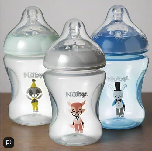 Nuby I Combat Colic Triple Pack Bottles (240ml x 3 ) 0+ Months Slow Flow