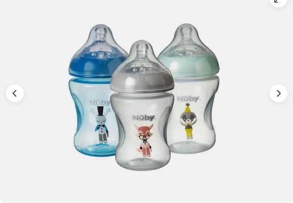 Nuby I Combat Colic Triple Pack Bottles (240ml x 3 ) 0+ Months Slow Flow