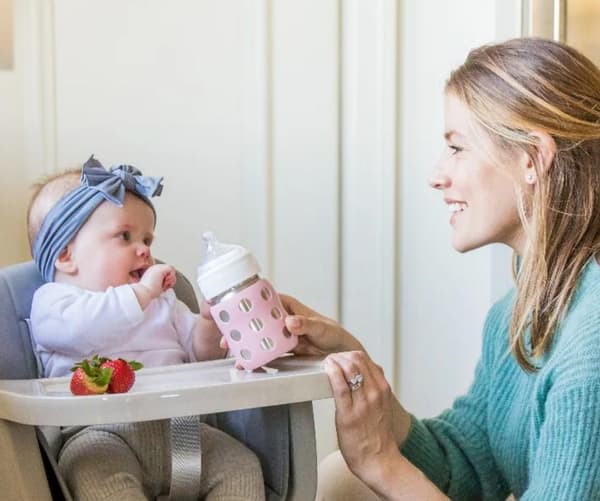 Nappflaska rostfritt stål 235 ml - Denim - Lifefactory