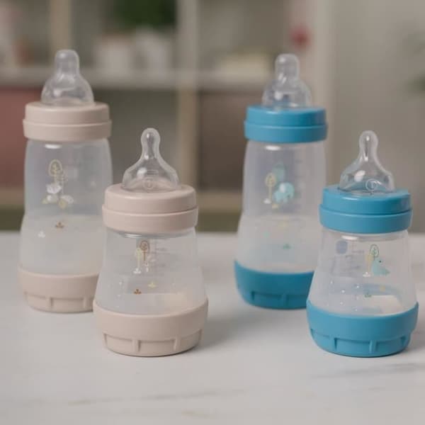 Set med 2 nappflaskor - MAM - Enkel start - Anti-kolik - 160 ml - Flow 1 napp - Ocean + Sand