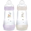 Pikkukuva 1 / 5: Set med 2 nappflaskor - MAM - Enkel start / Anti-kolik - 260 ml - Flow 2 napp - Lila + Sand