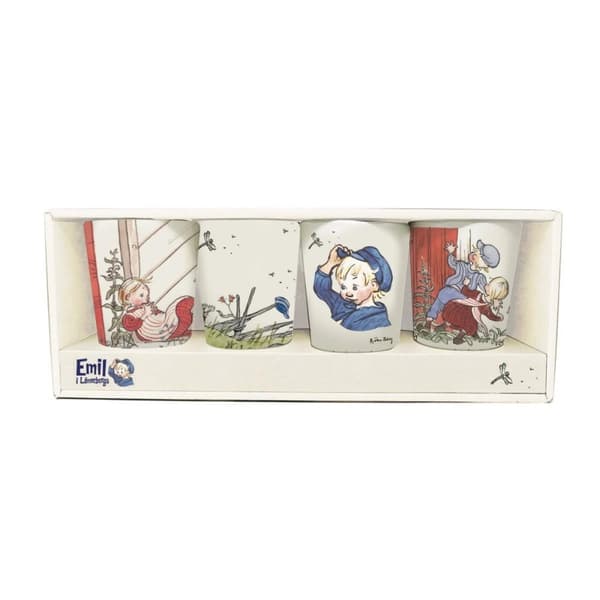 Barbo Toys Emil 100 % melamiinista valmistetut astiat 4 lasipullon setti