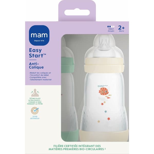 Babys flaske MAM Fishes Grøn Beige