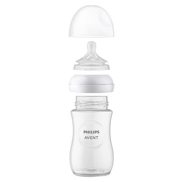 Avent Natural Response 3.0 nappflaska 125ml - Vit - Blandat - Födelse - Napp som imiterar bröstets form
