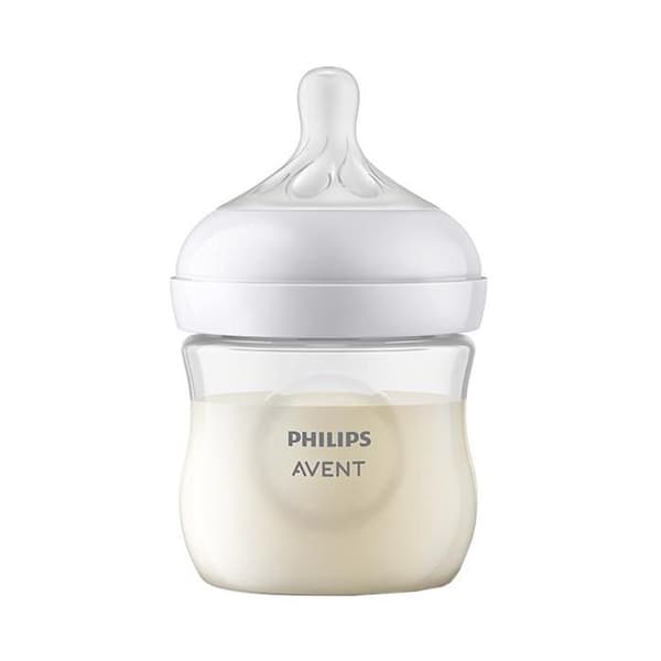 Avent Natural Response 3.0 nappflaska 125ml - Vit - Blandat - Födelse - Napp som imiterar bröstets form