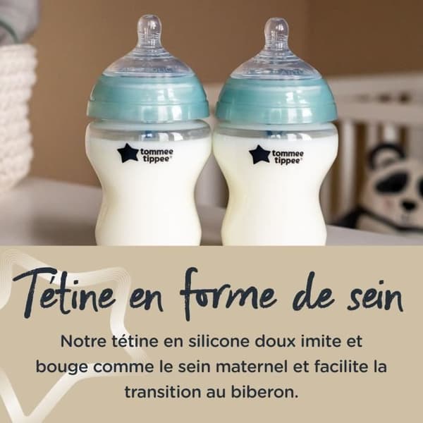 Tommee Tippee anti-kolik nappflaskor, anti-kolik ventilationssystem, 260 ml, förpackning med 3