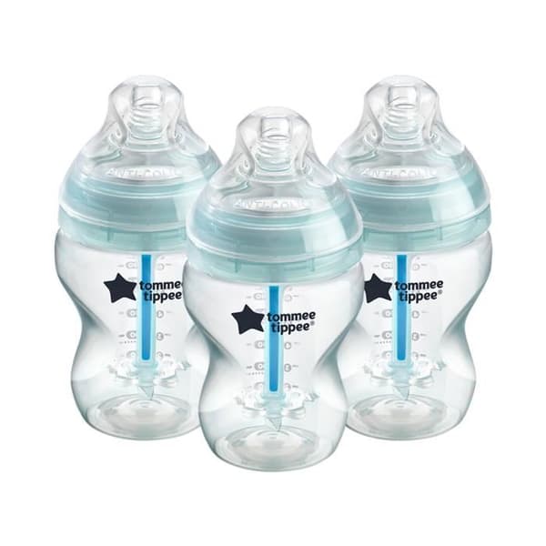 Tommee Tippee anti-kolik nappflaskor, anti-kolik ventilationssystem, 260 ml, förpackning med 3