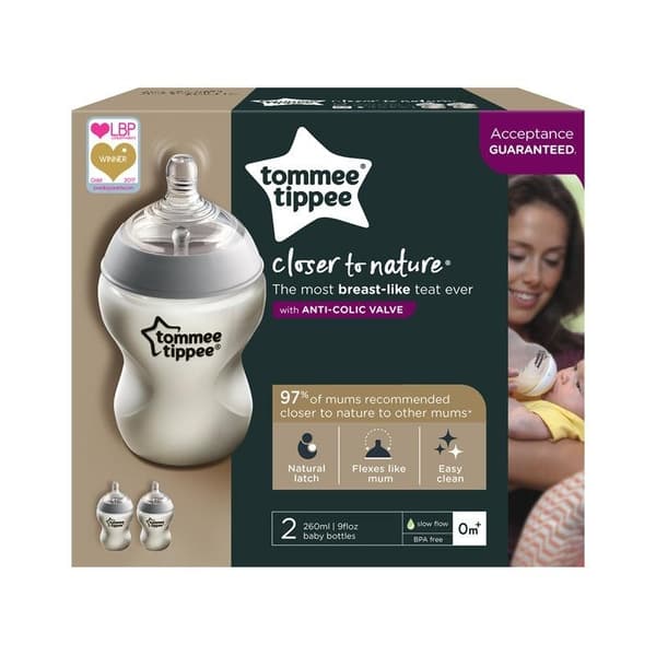 Tommee Tippee -  2 st x 260ml Nappflaskor Set