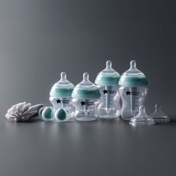 Nappflaskset - TOMMEE TIPPEE - Avancerad antikolik - 4x 150 ml / 260 ml nappflaskor - 2x nappar - Antikolik - Nyfödd