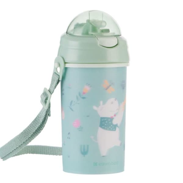 Tasse med sugrör 450ml Musikfestival Mint