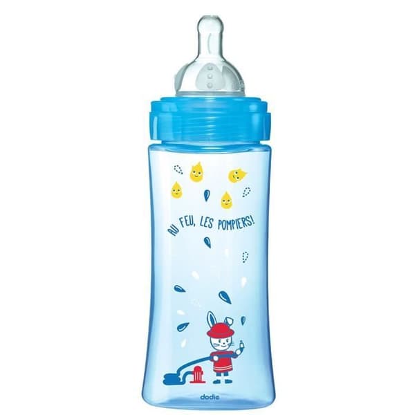 Dodie Initiation+ Anti-kolik nappflaska 3 hastigheter Firefighter Blue 330ml