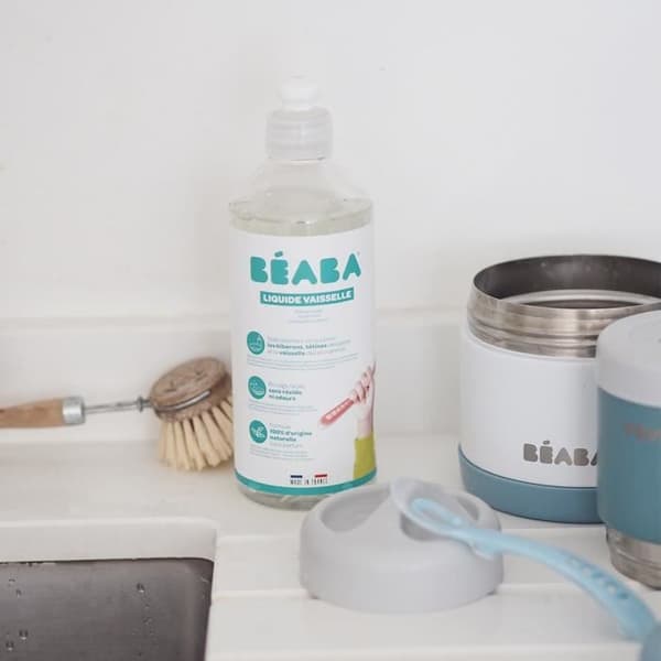 BÉABA Set med 2 diskmedel, parfymfri, naturligt ursprung och biologiskt nedbrytbar 500 ml