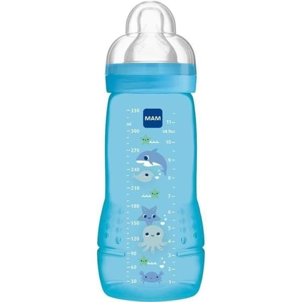 2nd age nappflaska - MAM - Easy Active - Blå - 330ml - Ultramjuk napp