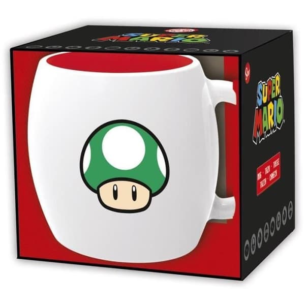 Super Mario - Keramisk mugg 380ml (vit) - 8412497003785