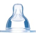 Miniatyrbild 1 av 2: MAM Anatomisk napp - Flow 1 Slow - Silikon - Set om 2 - Transparent