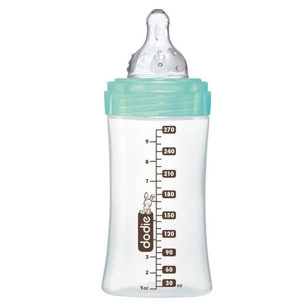 DODIE Antikolikflaska Initiering + GLAS 3 hastigheter flöde 2 - 270ml - VERT BIRDS