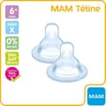 Pikkukuva 2 / 2: MAM Anatomic Tutti - Nopea X-virtaus ja Paksu Neste - Silikoni - 2 kpl setti - Läpinäkyvä