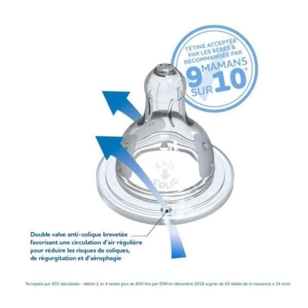 DODIE Sæt med 2 anti-kolik flasker Initiering + - 330ml - BLUE FIRE BRIGADE - runde sutter 3 hastigheder flow 3